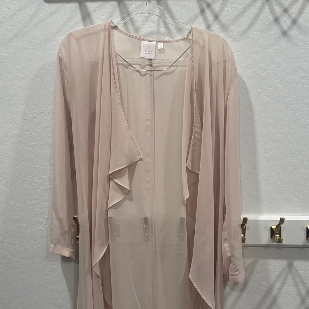 LC Lauren Conrad Pink Sheer Blazer